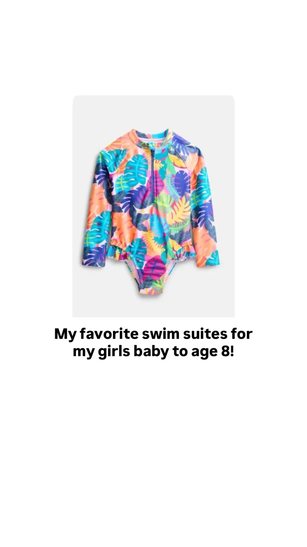 I’ve been buying these swim suites for the past 3 years and they’re by far my favorite. Cutest colors and prints, hold up great, and keep their skin safe from burns.

#LTKKids #LTKmomlife #LTKSwim