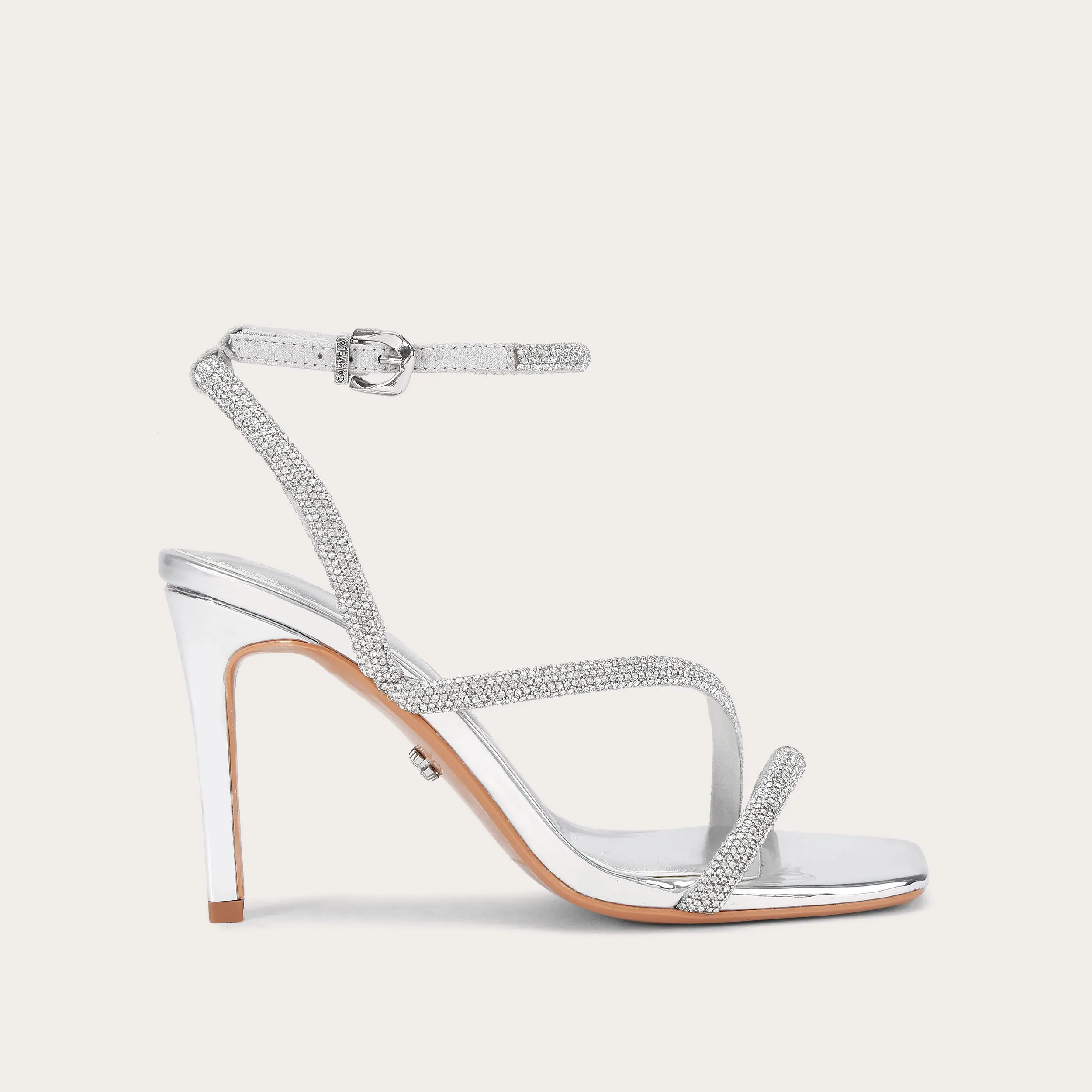 PAPARAZZI WIDE FIT Silver Crystal Heel by CARVELA | Carvela