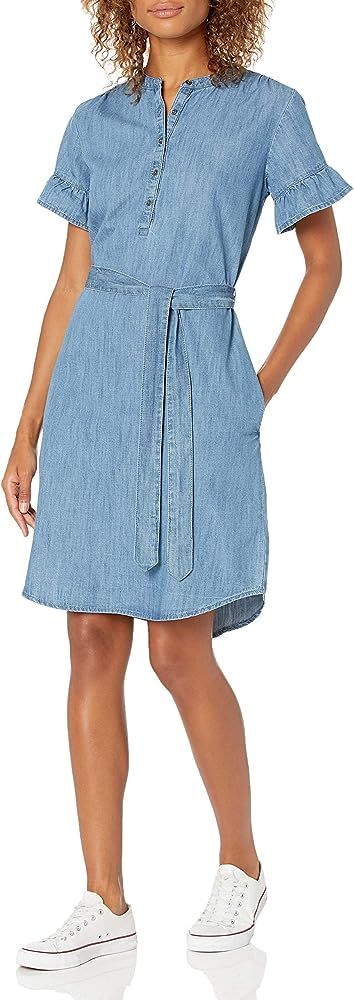 Amazon Brand - Goodthreads Women's Denim Flutter-Sleeve Dress | Amazon (US)