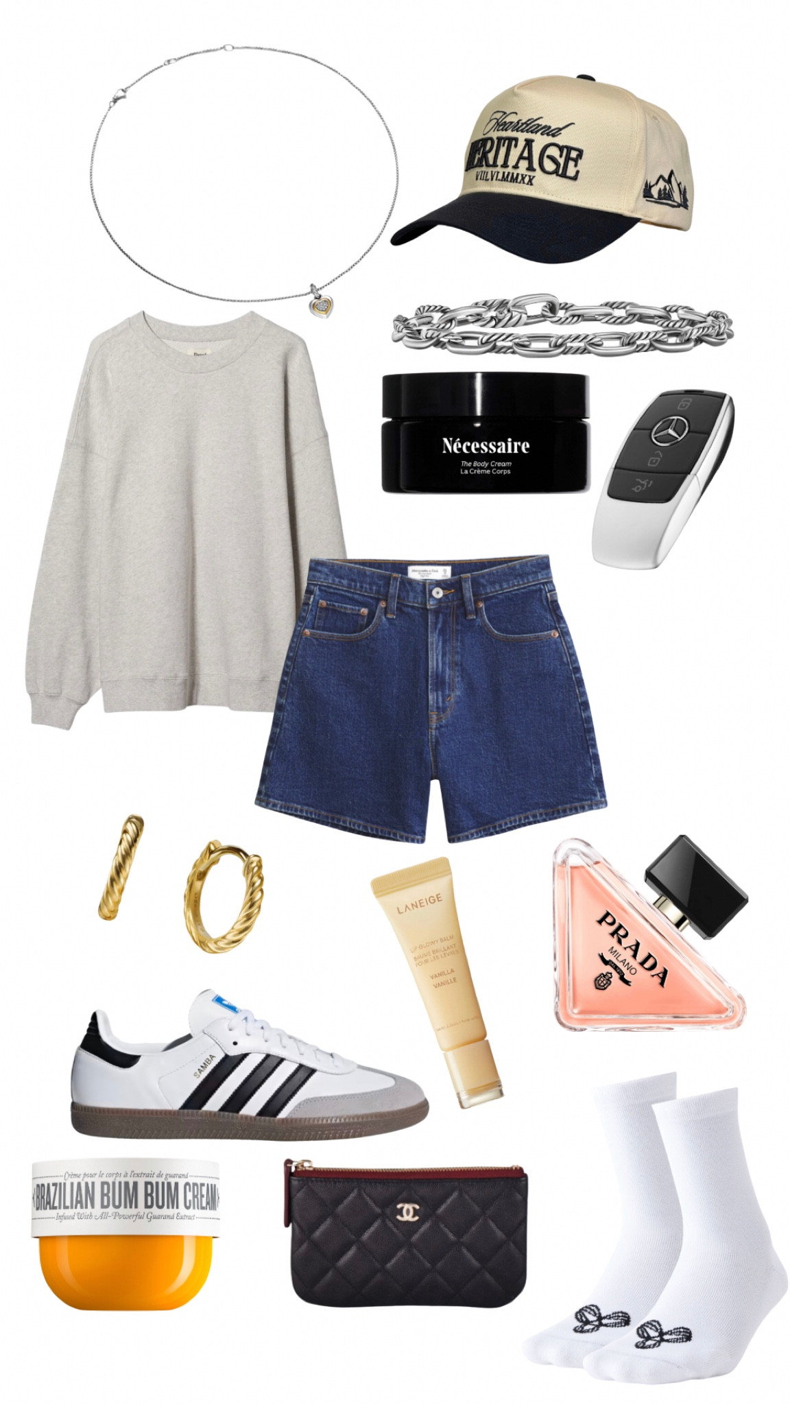 We are getting closer to shorts + long sleeves weather ☀️ Who’s excited?? #abercrombie #elwood #adidas #sambasoutfit #laneige 

#LTKstyletip #LTKSeasonal #LTKshoecrush