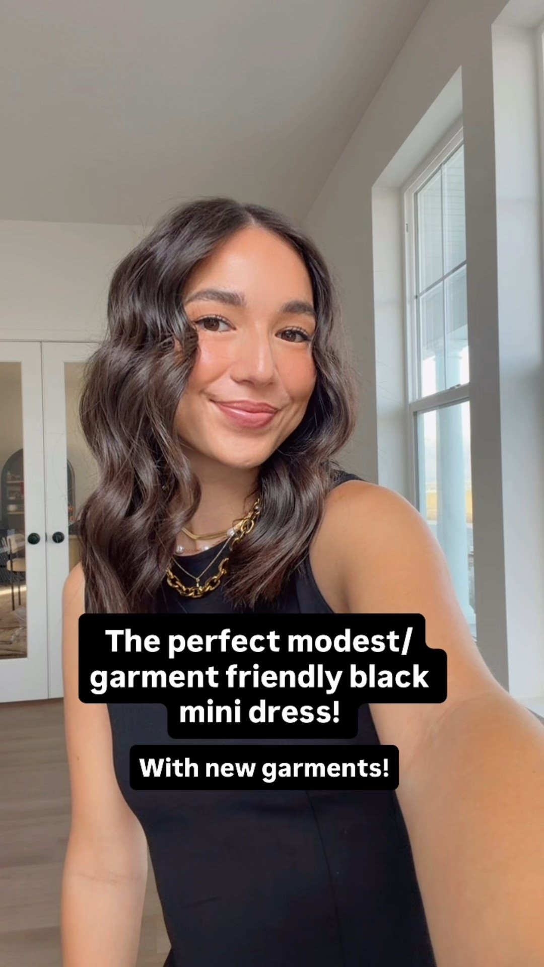 He perfect modest and garment friendly dress black mini dress 