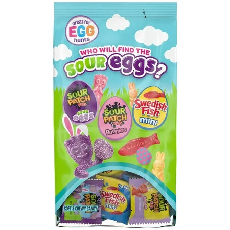 SOUR PATCH KIDS Bunnies, Eggs & SWEDISH FISH Soft & Chewy Easter Candy Variety Pack, 80 Snack Packs | Walmart (US)