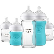 Philips AVENT Glass Natural Bottle with Natural Response Nipple, Baby Gift Set, SCD858/01 | Amazon (US)