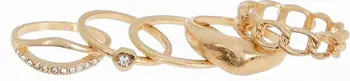 Melrose and Market Crystal Embellished Stackable Rings - Pack of 5 | Nordstromrack | Nordstrom Rack