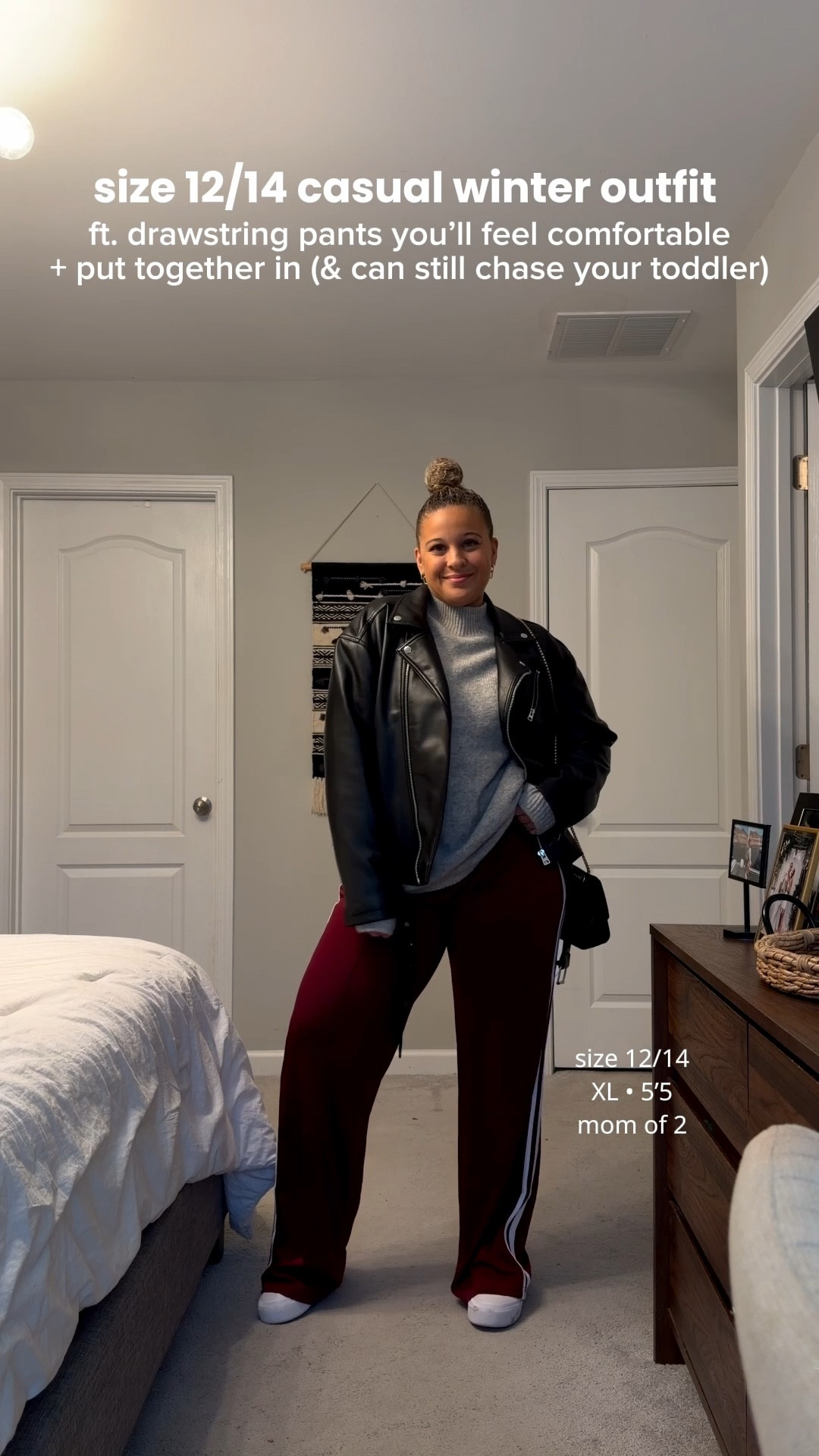 Midsize & mom friendly casual winter OOTD