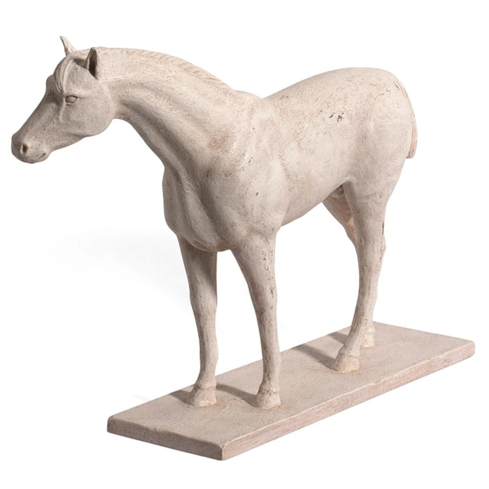 Camil Modern Classic White Hardwood Hand Casted Horse Decorative Figurine | Kathy Kuo Home