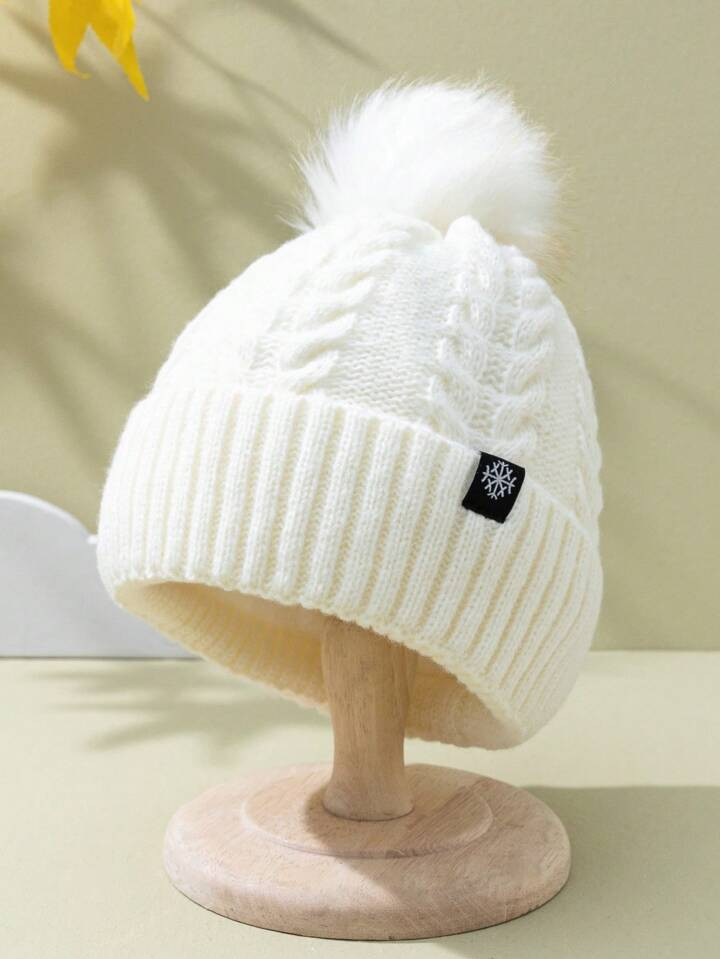 1 Stück süße unisex Skimütze, mit besticktem Schneeflocken Logo im Y2K Stil, windabweisend un... | SHEIN