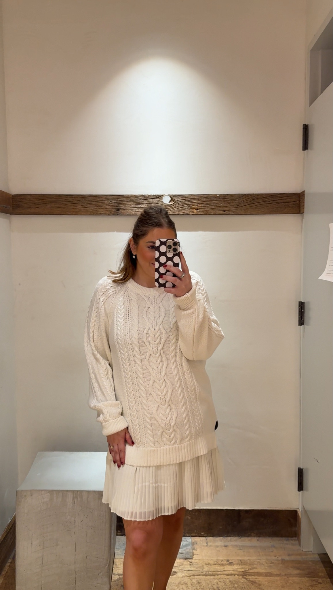 Sweater dress on sale wearing xl. Comes in plus!