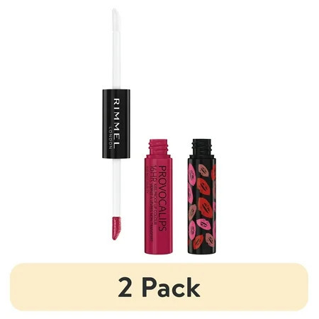 (2 pack) Rimmel London Provocalips Lightweight Gloss 16 Hr Kiss Proof Lipstick Not Guilty | Walmart (US)