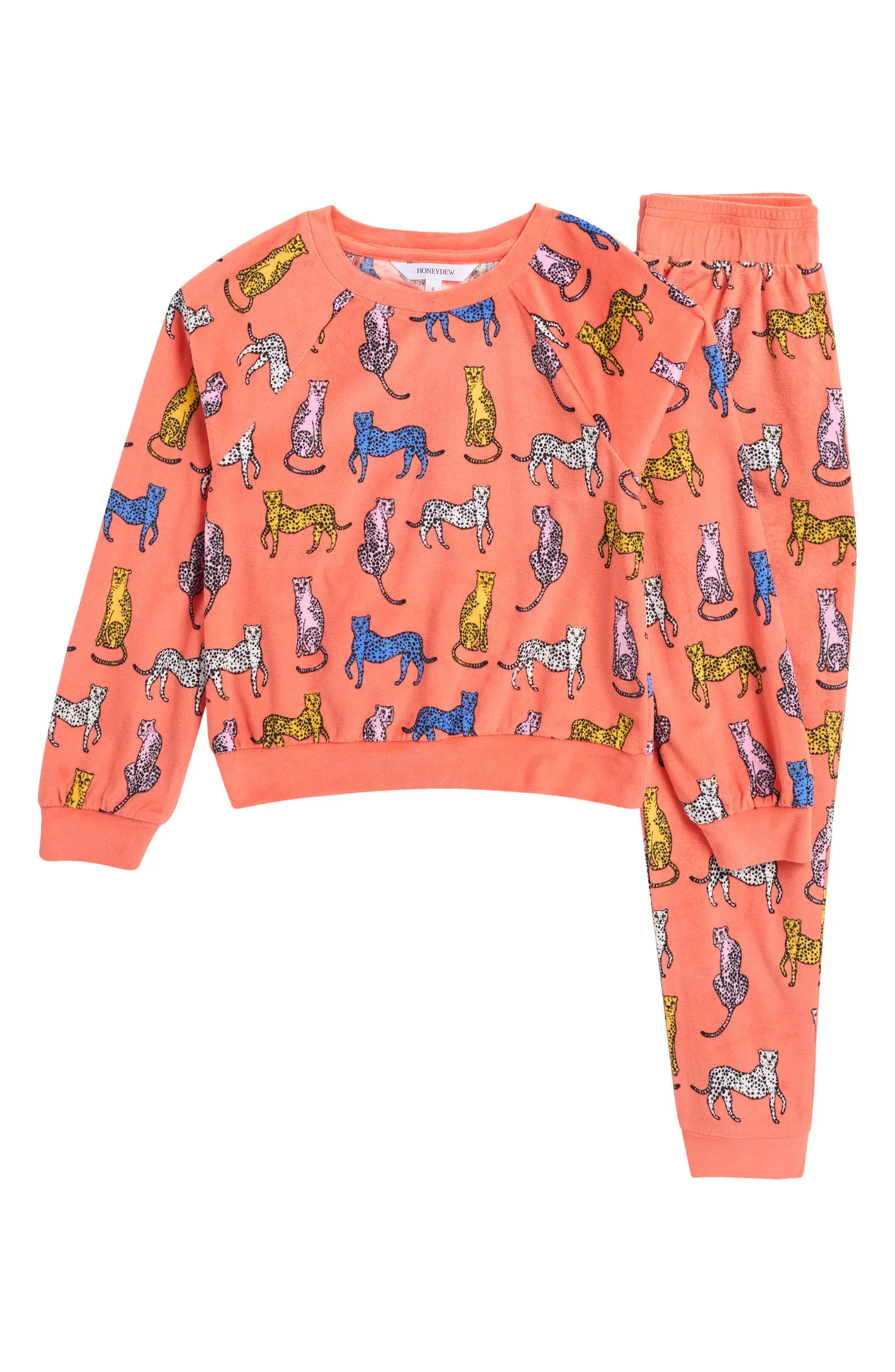 Kids' Snuggle Up Print Lounge Sweatshirt & Joggers Set | Nordstrom
