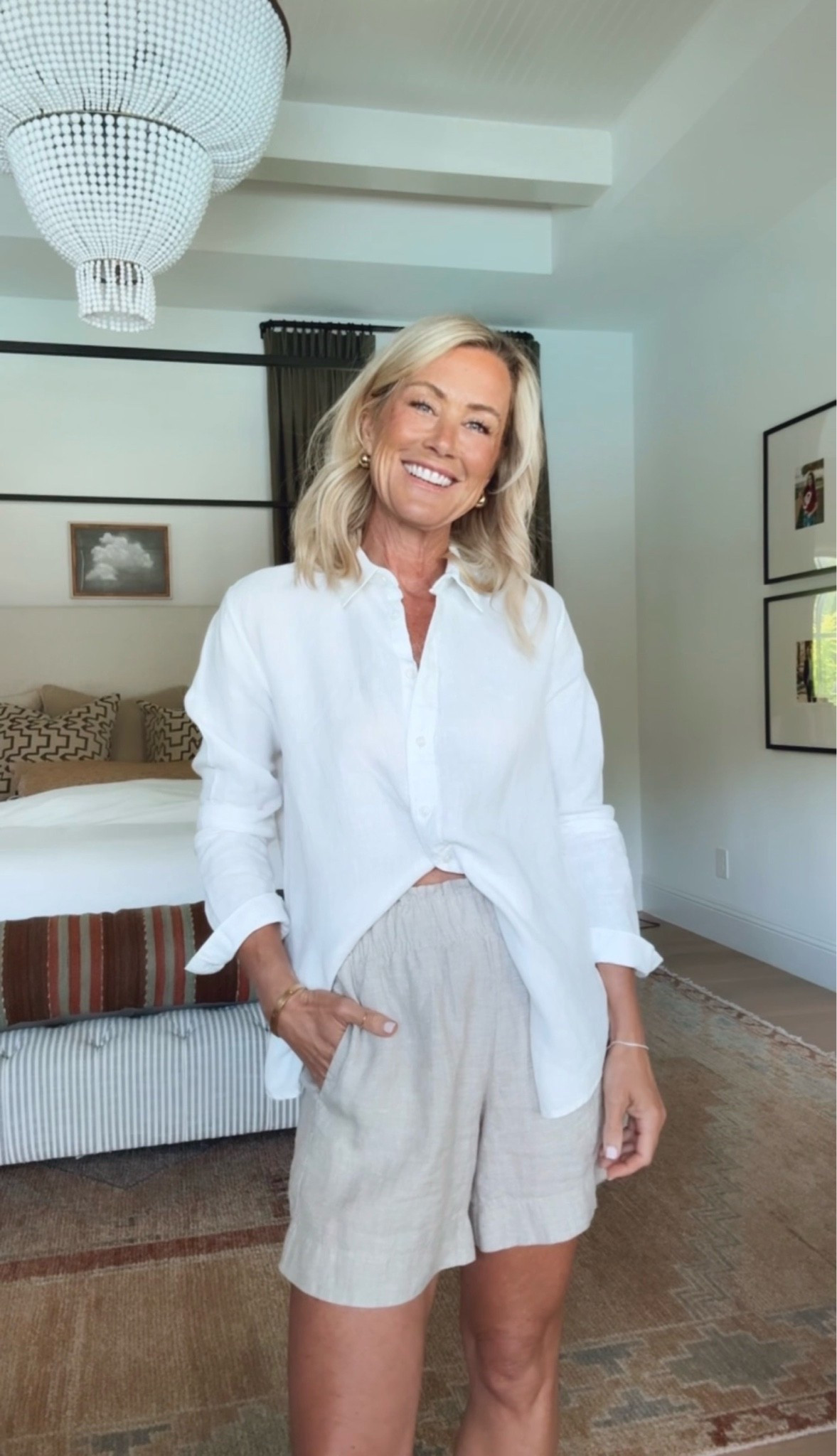 Quince linen is just that good! Obsessed with each of these pieces separately and they go so well together too.
Top: small
Shorts: xs

#LTKootd #LTKOver40 #LTKSeasonal