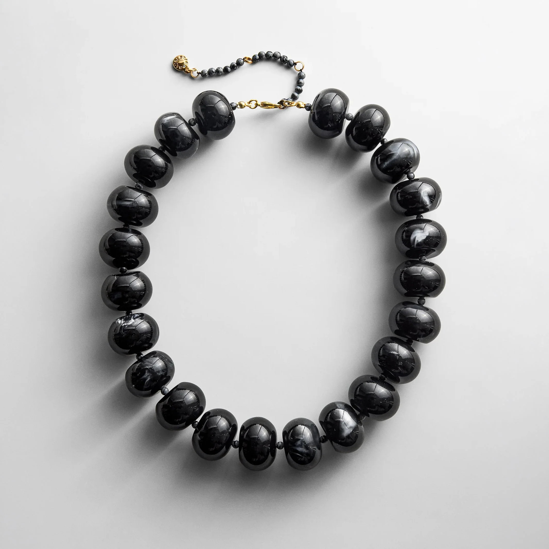 Joan Semi-Precious Necklace - Obsidian Bead | BaubleBar