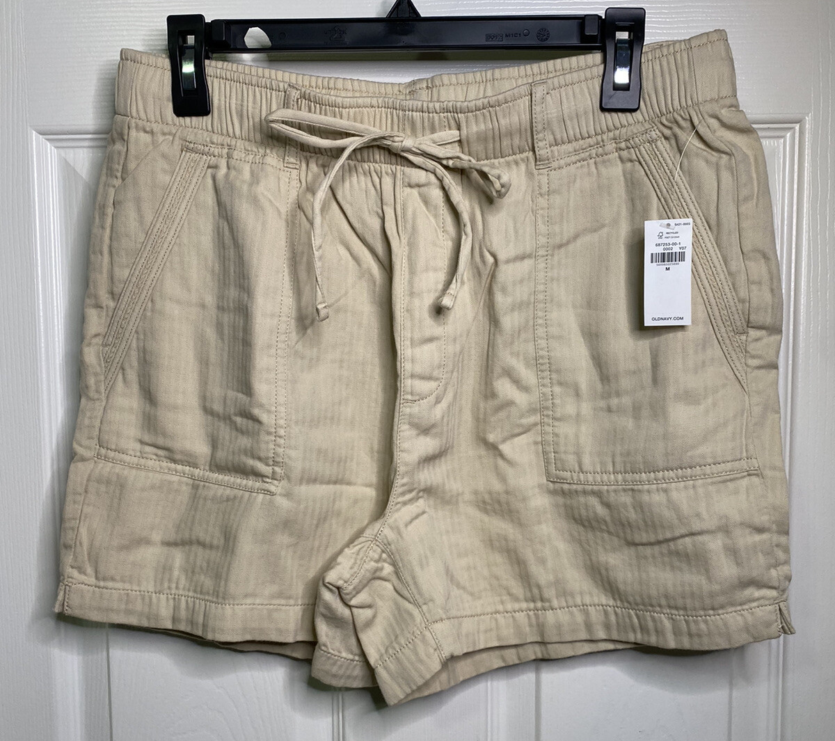 Old Navy Textured Twill Shorts Women's Size Med High Waisted 4” Inseam Beige NWT  | eBay | eBay US