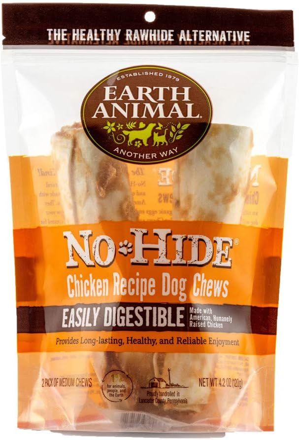 Earth Animal Medium No-Hide Dog Chews - Made in USA, Natural Rawhide Alternative Dog Treats | Amazon (US)