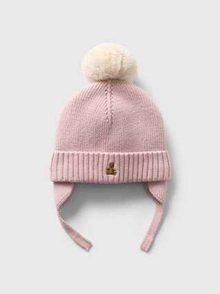Baby Sherpa-Lined Poof Beanie | Gap Factory