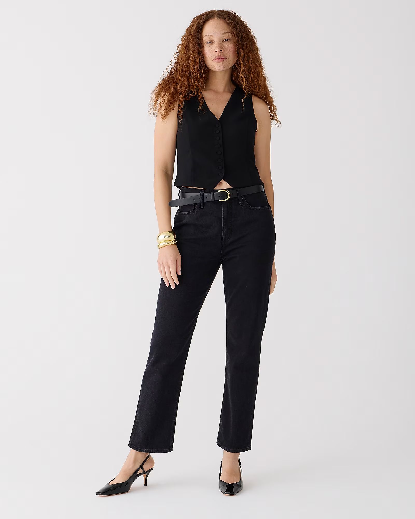 Classic straight jean in washed black | J.Crew US