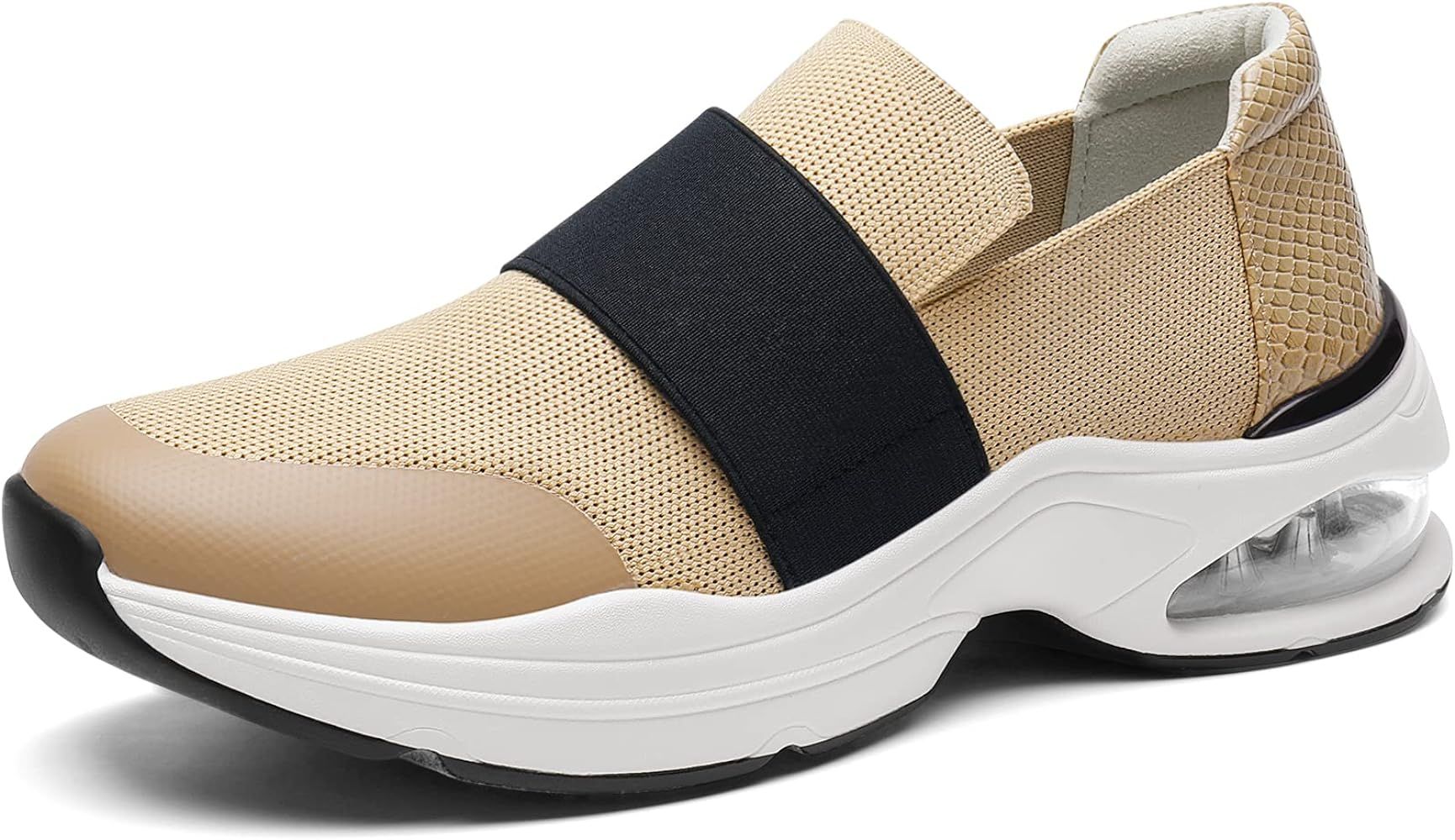 DREAM PAIRS Women's Slip-on Walking Shoes, Air Cushion Slip Resistant Travel Shoes - Breathable U... | Amazon (US)
