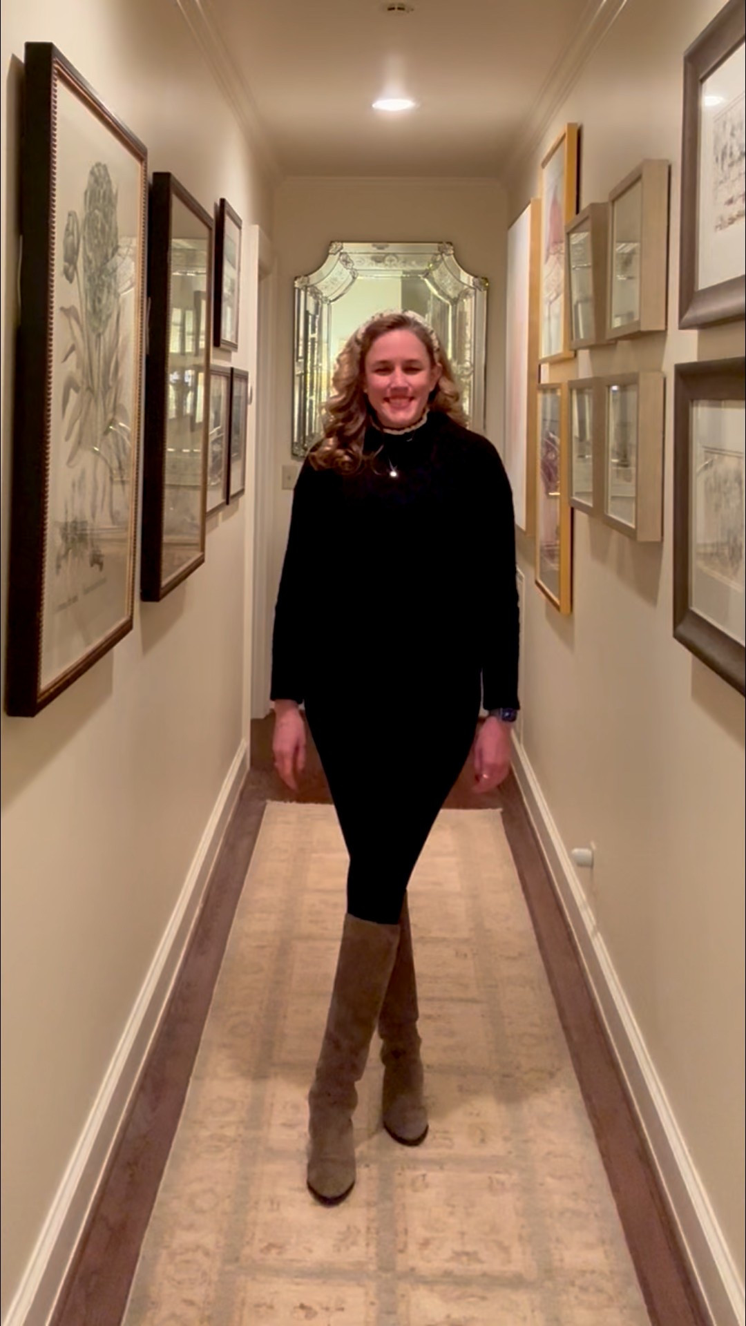 Dressing for winter when it feels like early spring outside… Spanx faux leather leggings, boots, and a light weight sweater are always a go-to for me 💖 I usually wear a size 2 and wear a size XS in this particular pair of leggings 

#LTKSeasonal #LTKootd