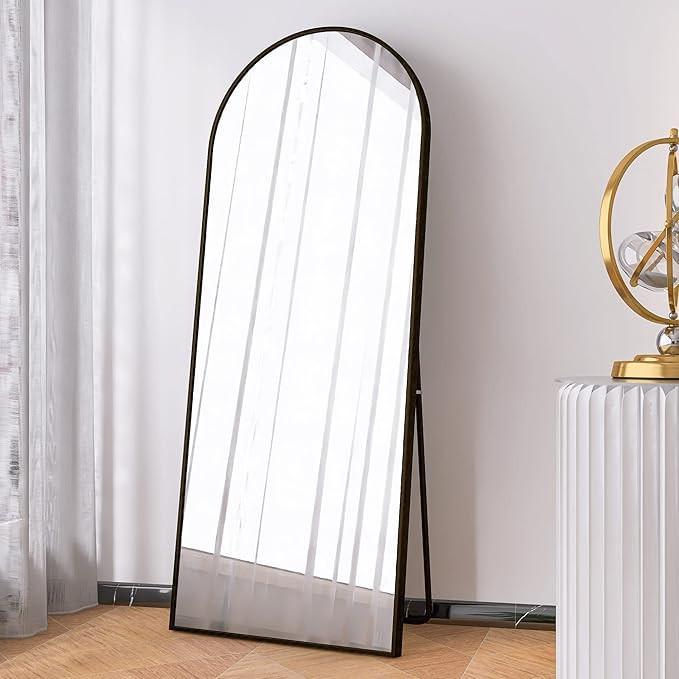 Majnesvon Arched Full Length Mirror Floor Mirror Hanging Standing or Leaning, Bedroom Mirror Wall... | Amazon (US)