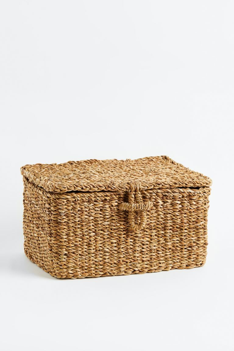 Storage Basket with Lid - Beige - Home All | H&M US | H&M (US + CA)