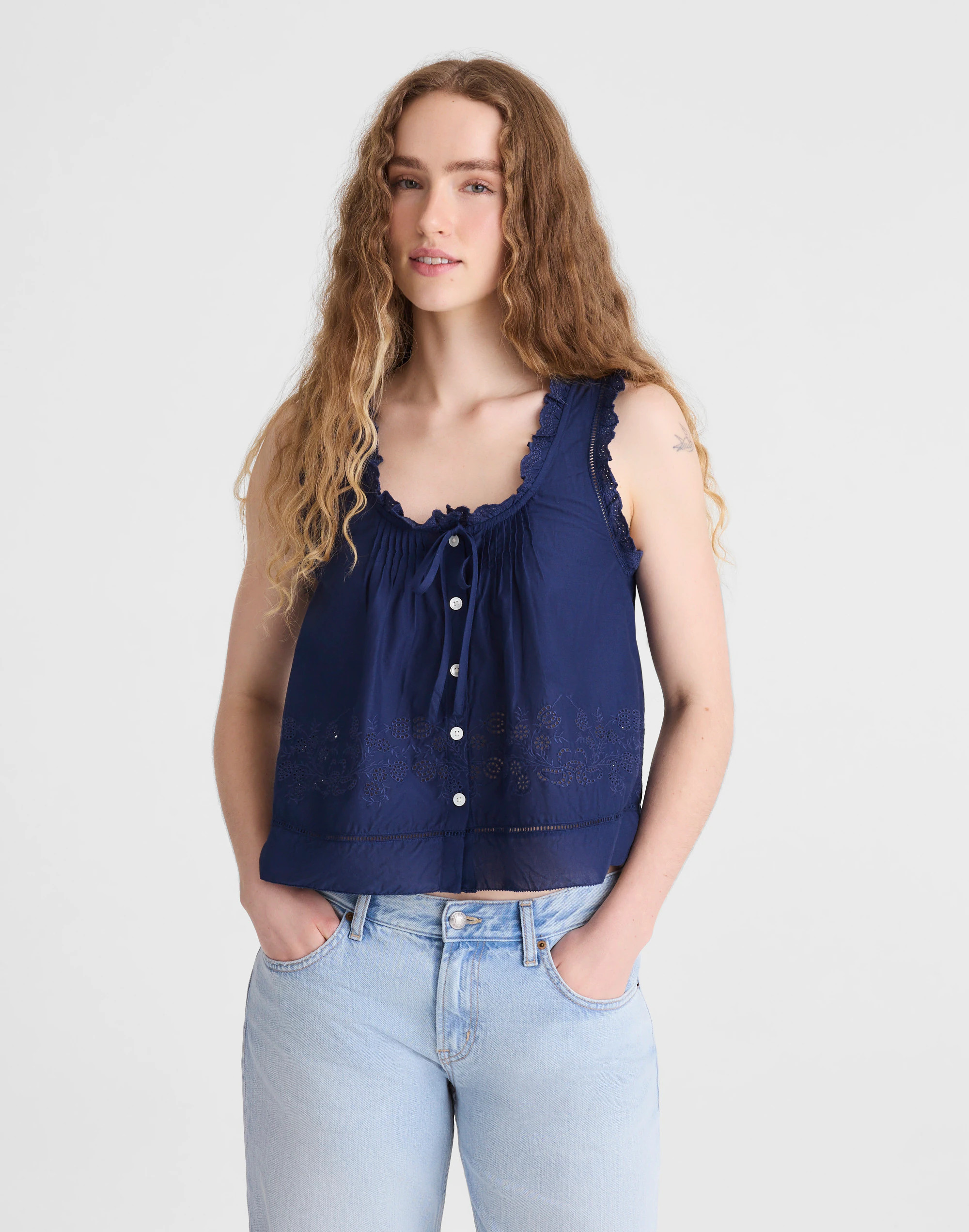 The Embroidered Leah Top | Madewell