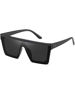 STORYCOAST Oversized Square Sunglasses for Women Men Fashion Siamese Lens Style Flat Top Shield S... | Amazon (US)