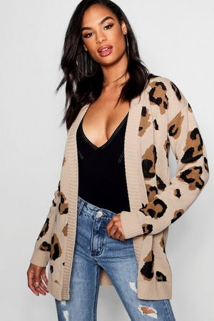 Tall Leopard Cardigan | Boohoo.com (US & CA)