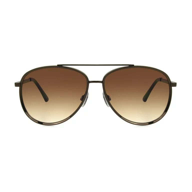 Foster Grant Premium Women's Aviator Fashion Sunglasses Bronze | Walmart (US)