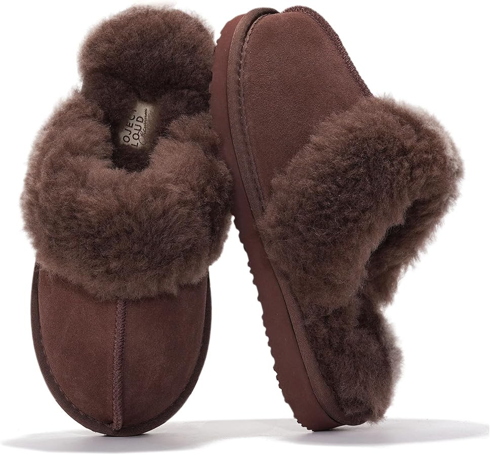 Project Cloud Genuine Leather Slippers for Women Footwear with Genuine Fur Lining Womens Clogs & ... | Amazon (US)