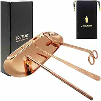 YOUTUOY 4 in1 Candle Accessory Set with Storage Tray Plate, Candle Wick Trimmer, Candle Wick Snuf... | Amazon (US)