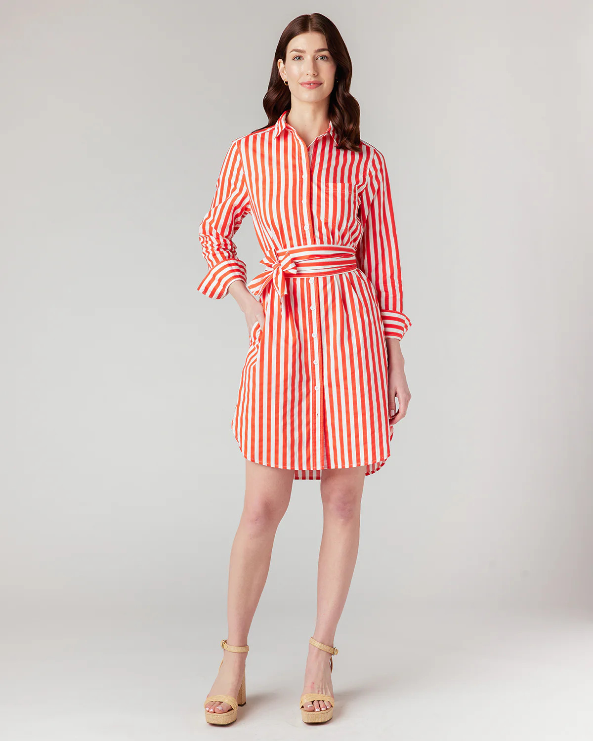 Retro Stripe Sophia Shirtdress | Katie Kime Inc