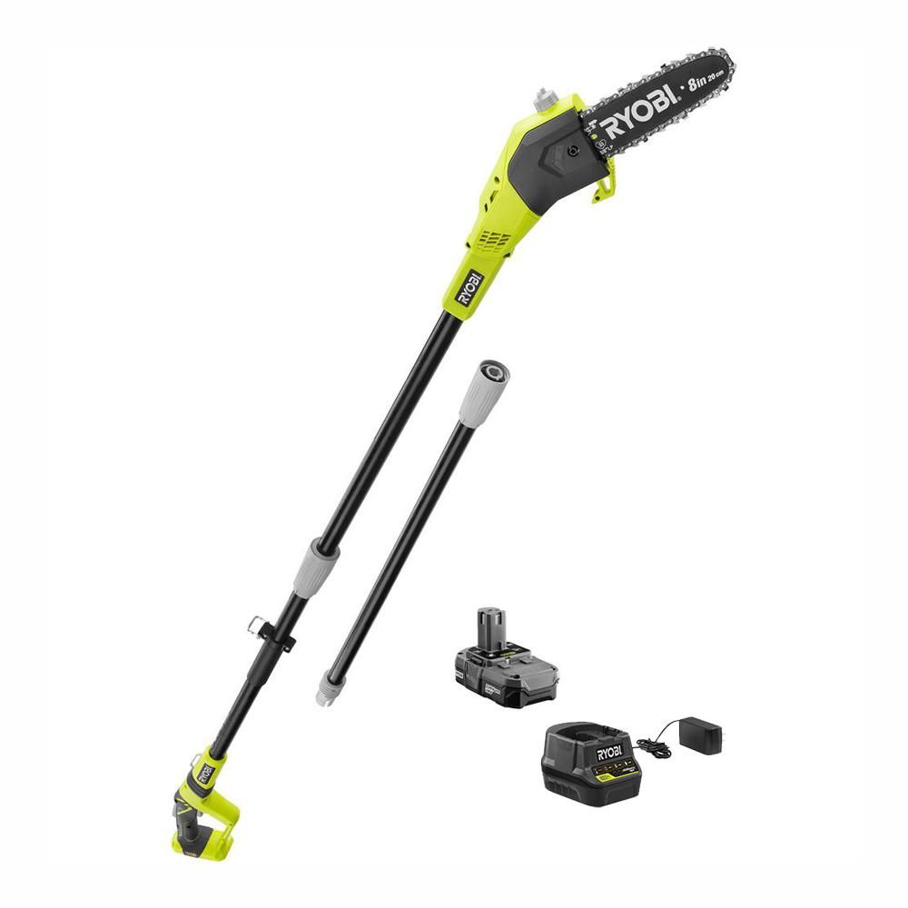 ONE+ 8 in. 18-Volt Lithium-Ion Cordless Pole Saw 1.3 Ah Battery and Charger Included | The Home Depot