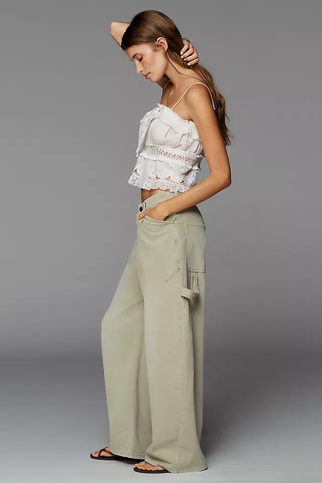 Kayden Chino High-Rise Carpenter Barrel Pants | Anthropologie (US)