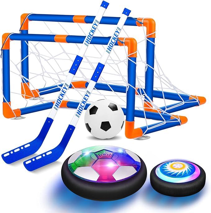 VEPOWER 2-in-1 Hover Hockey Soccer Ball Kids Toys Set, USB Rechargeable and Battery Hockey Floati... | Amazon (US)