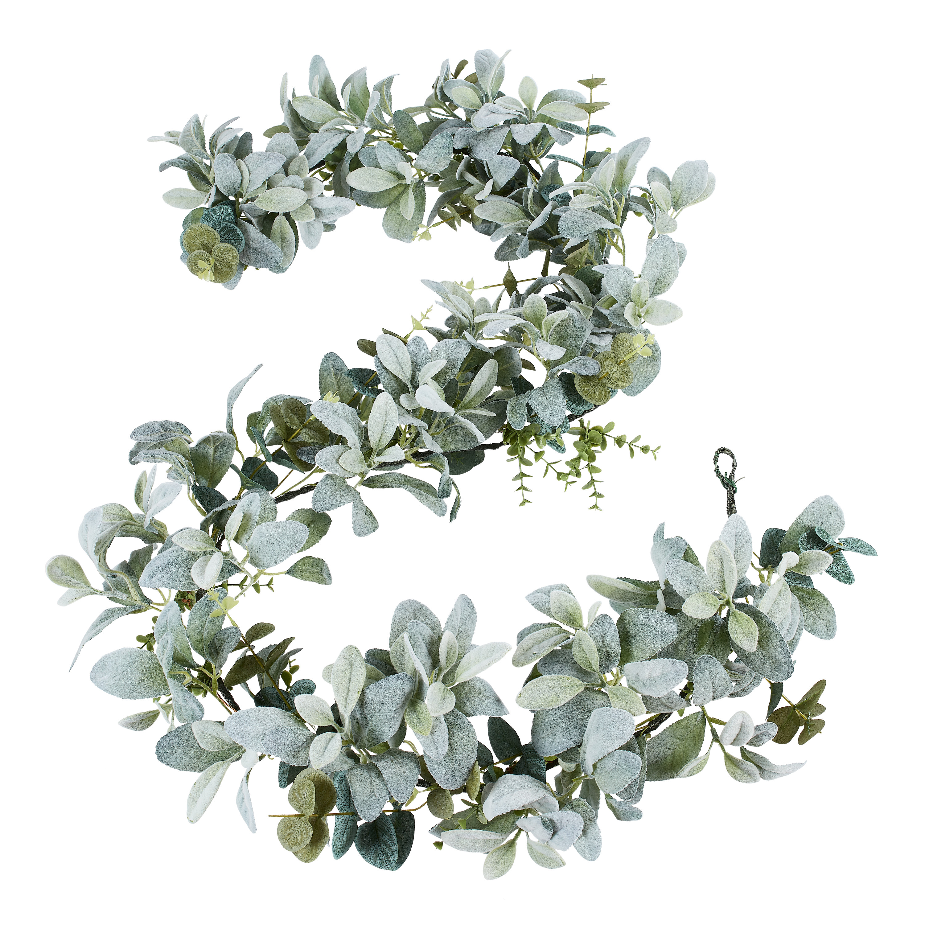 Holiday Time 6' Unlit Lambs Ear Garland, Green | Walmart (US)