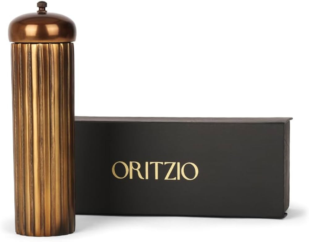 10" Brass Pepper Grinder – Heavy 2lb Gold Pepper Mill, Brass Kitchen Tool & Gift for Kitchen, T... | Amazon (US)