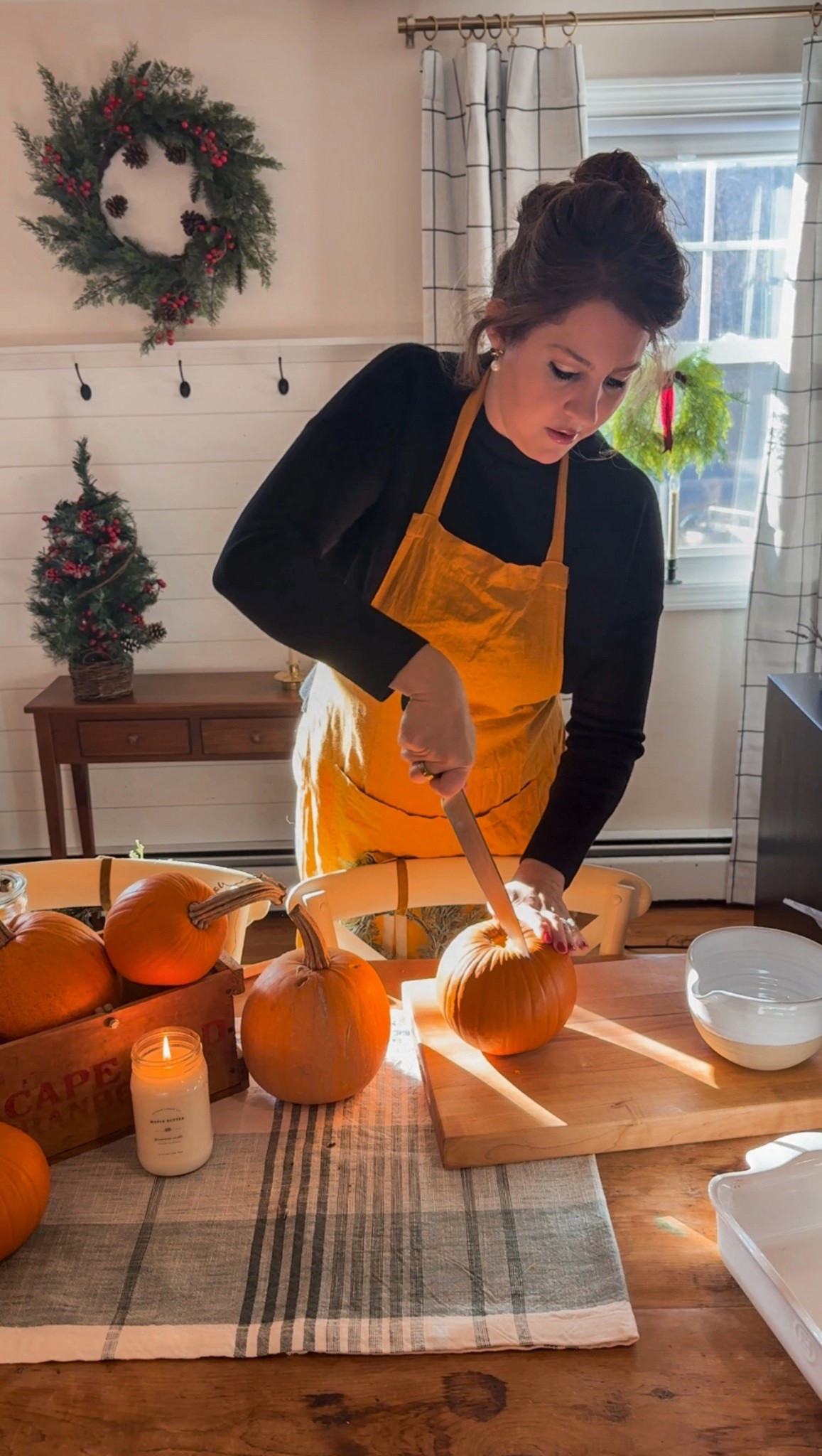 Holiday kitchen mornings call for the softest layers and this Quince cashmere sweater is the one I reach for every single time. Warm lightweight and perfect for baking days decorating days or just staying cozy at home. Linking my exact sweater plus a few favorite affordable luxe basics that feel timeless and giftable.

#LTKGiftGuide #LTKOver40 #LTKHoliday