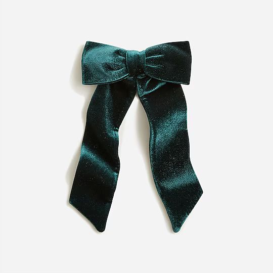 Oversized velvet bow clip | J.Crew US