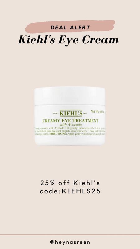 Kiehl’s eye cream sale use code KIEHLS25 @kiehls @nordstrom @nordstrombeauty #kiehlspartner #ad #kiehlsusa 

#LTKsalealert #LTKbeauty