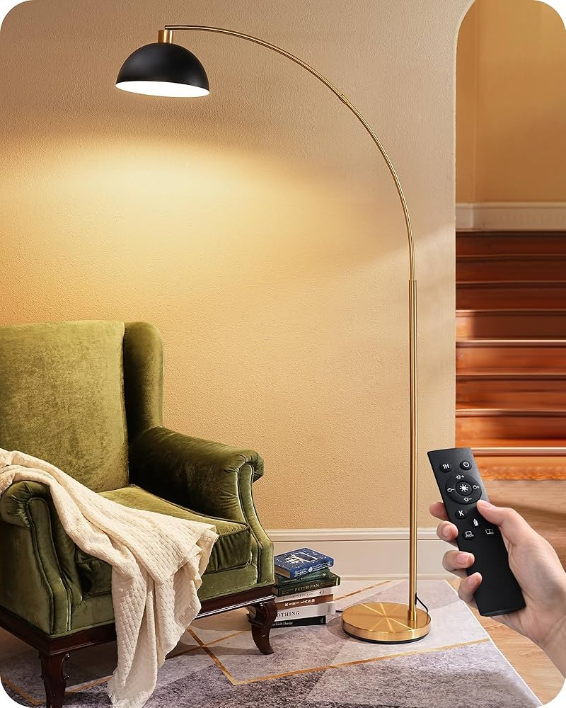 EDISHINE 78.3" Mid Century Modern Floor Lamp, Tall Standing Lamp with Remote, Rotatable LampHead,... | Amazon (US)