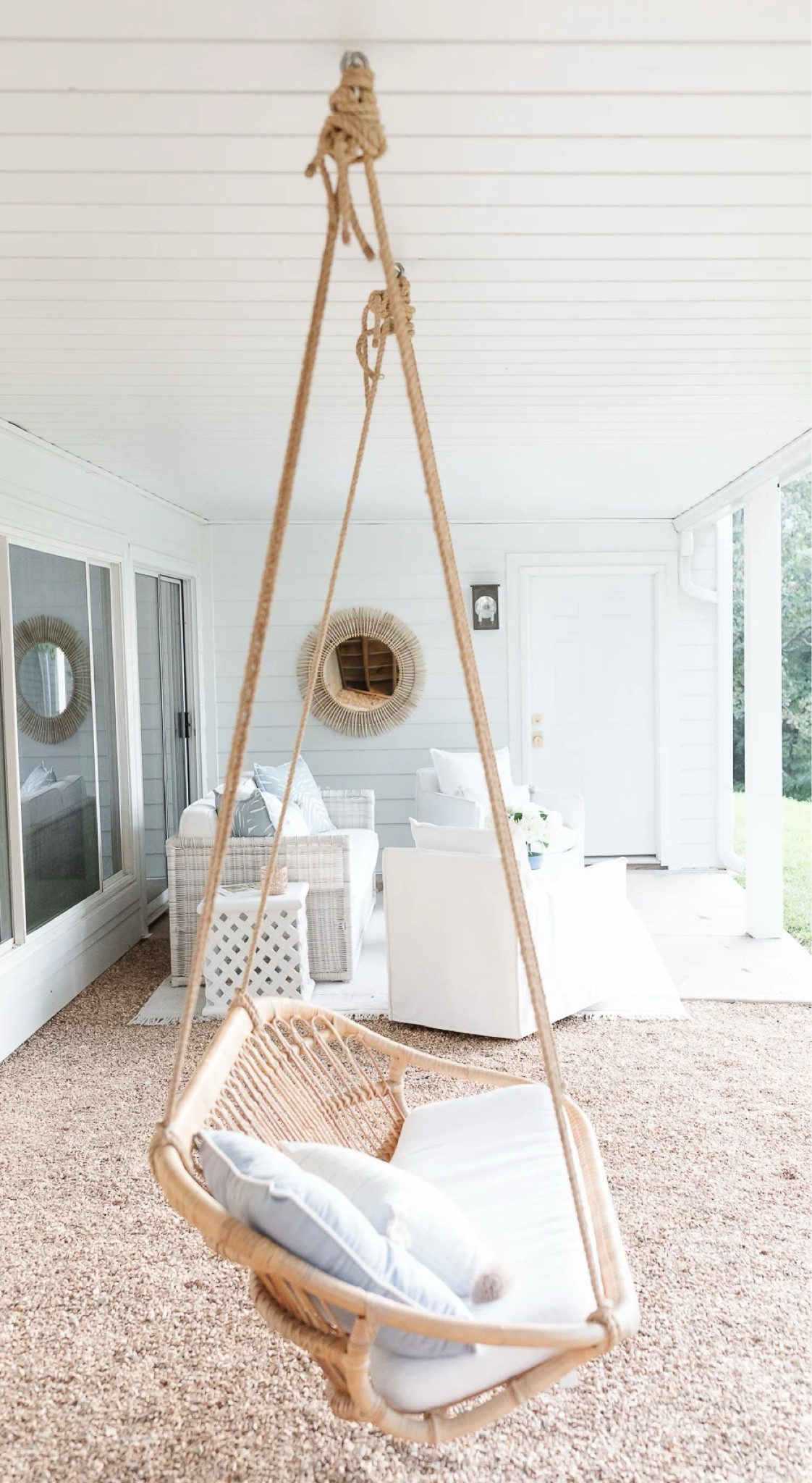 This Serena & Lily rattan swing is one  of the girls’ favorite places to sit and hang outside, such a perfect spot to cozy up. 

#LTKSaleAlert #LTKHome #LTKFamily