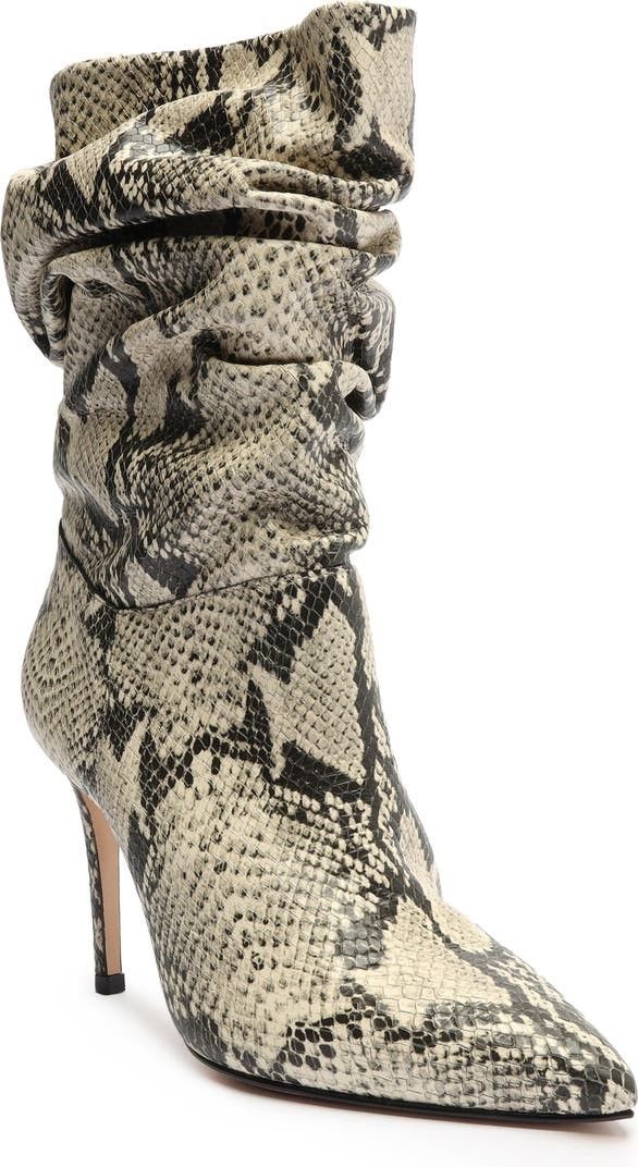 Snakeskin Boots, Booties, Bootie, Pointed Toe Boot, Winter Boots, Winter Outfits, Slouch Boot | Nordstrom