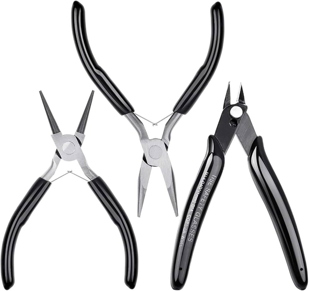 Jewelry Pliers, Cridoz Beading Pliers Set with Needle Nose Pliers, Round Nose Pliers and Wire Cut... | Amazon (US)