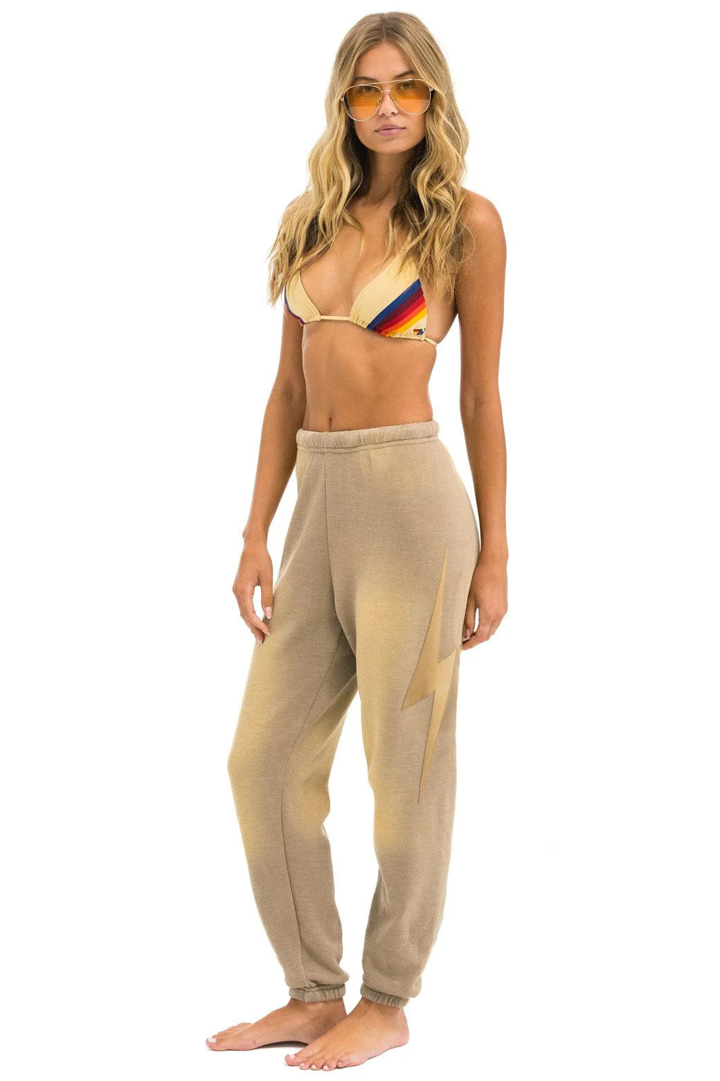 BOLT STITCH SWEATPANTS - FADED TAN | Aviator Nation