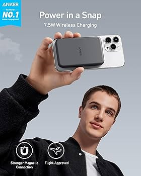 Anker 621 Magnetic Portable Charger (MagGo), 5,000mAh Wireless Power Bank with USB-C Cable, Magsa... | Amazon (US)