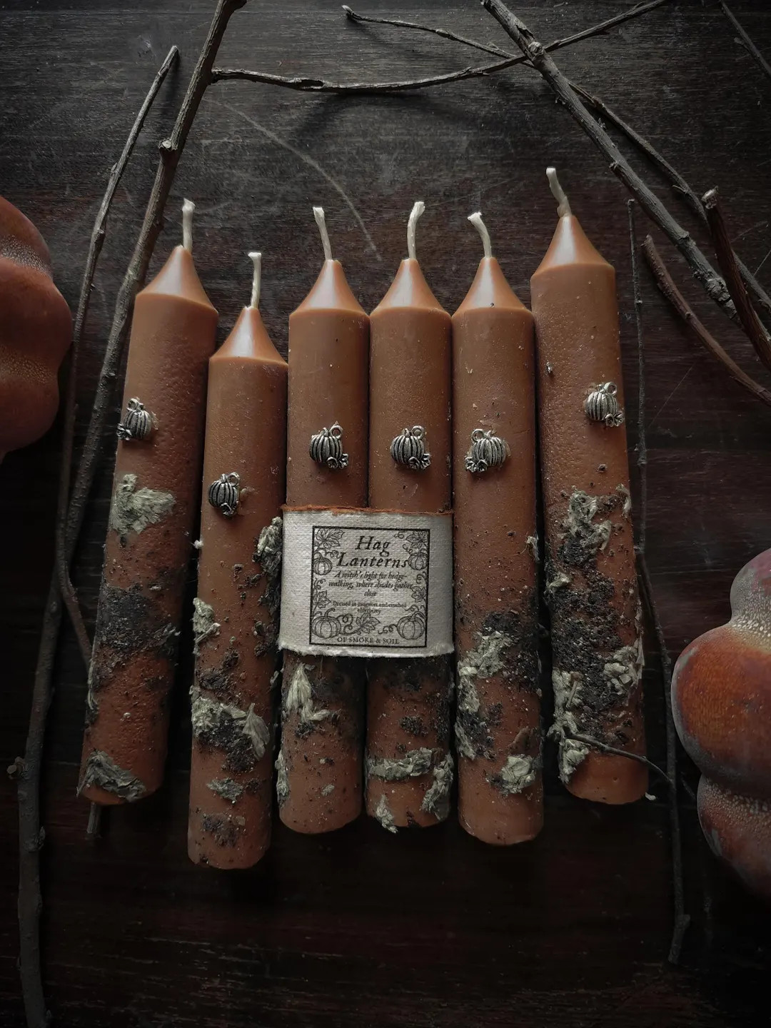 Hag Lantern Taper Candles – Beeswax + Soy Blend for Hedgecraft & Samhain Spirit Work – Pumpki... | Etsy (US)