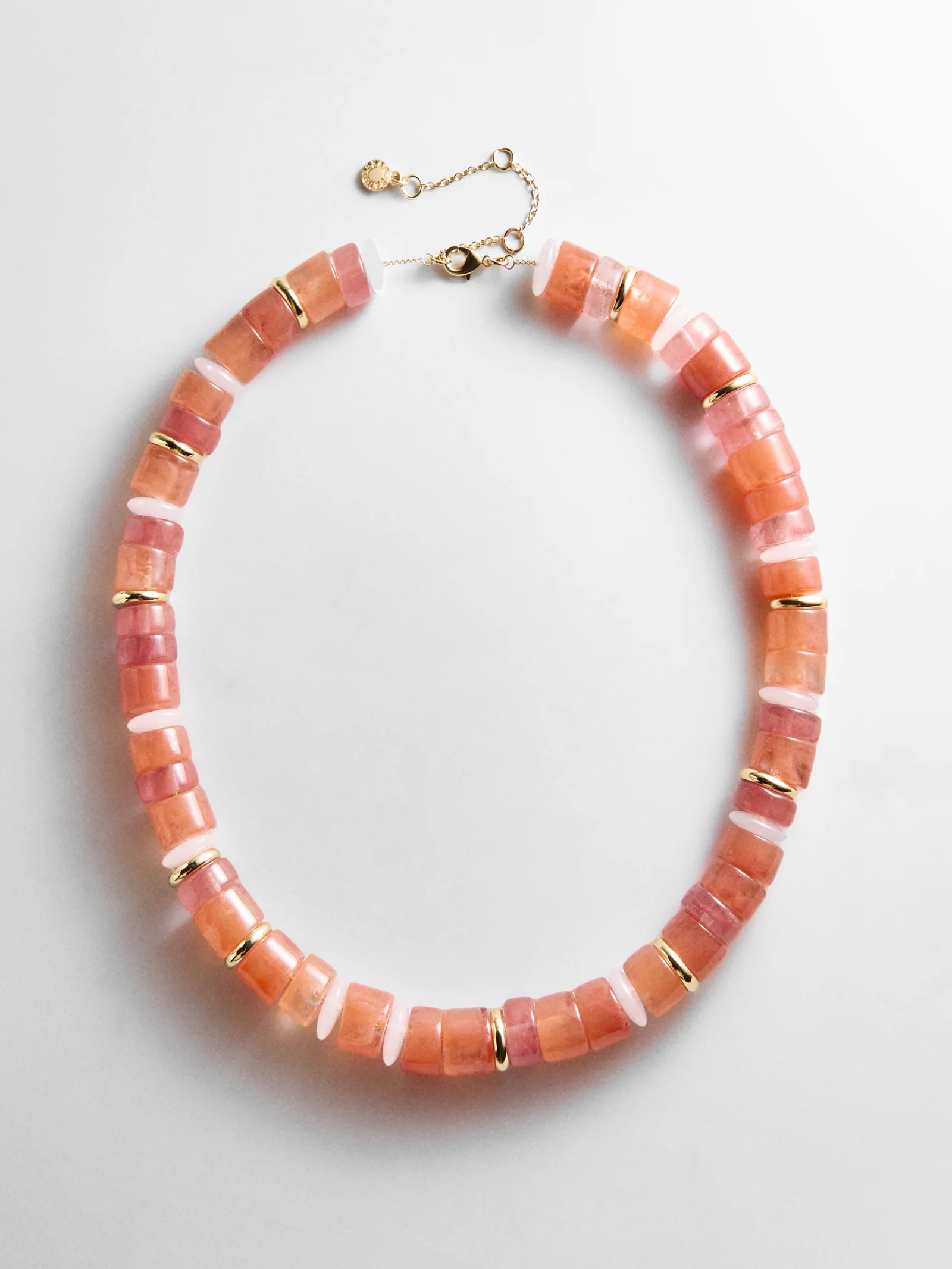 Jennifer Rondelle Beaded Necklace - Cherry Quartz Bead | BaubleBar