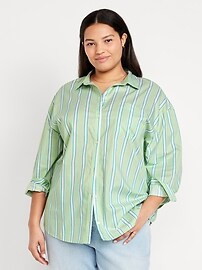Oversized Button-Down Boyfriend Shirt | Old Navy (US)