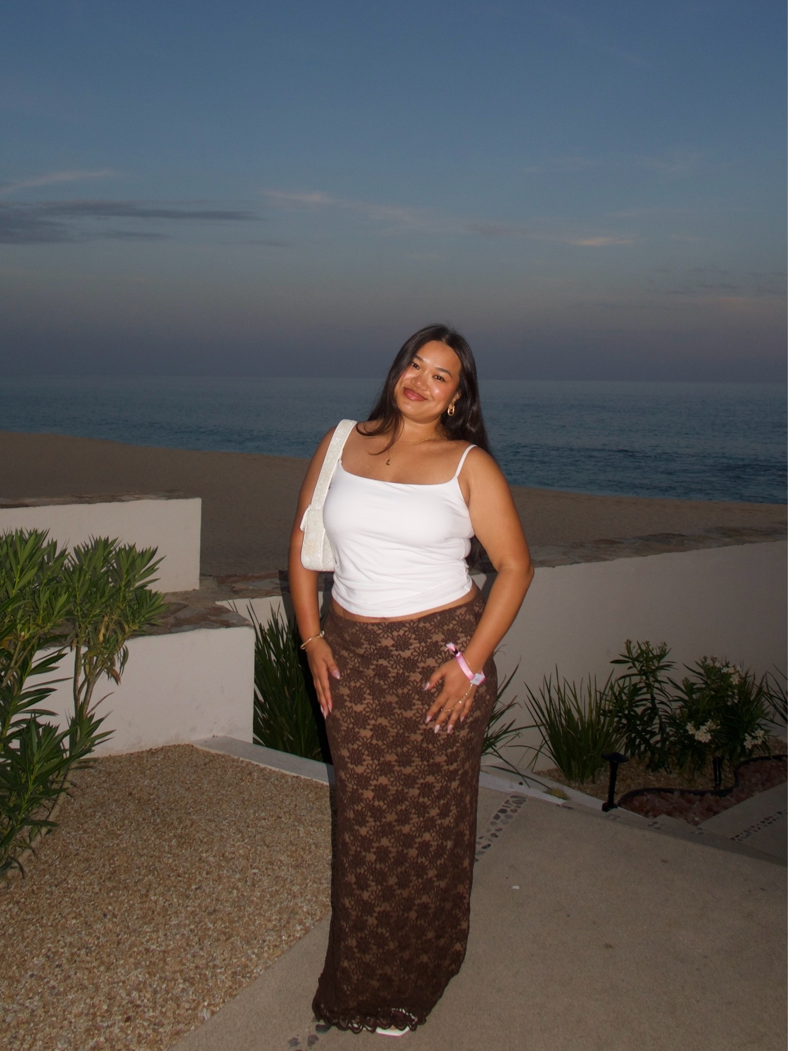 Cabo summer plus size dinner outfit inspo 🤎 sizes I’m wearing: top- XL, skirt- originally Meshki 3X

#LTKootd #LTKPlusSize #LTKTravel