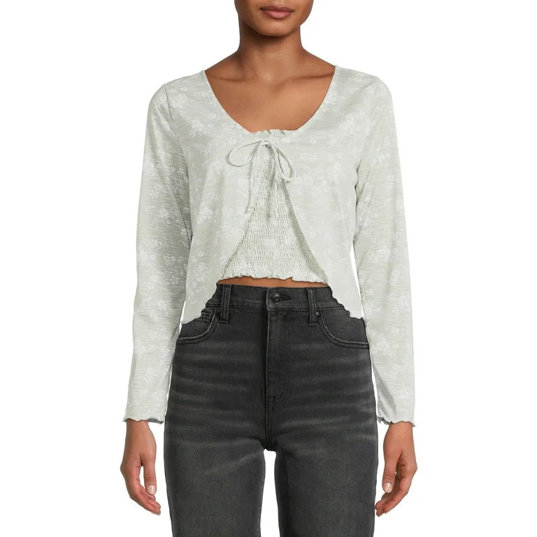 No Boundaries Juniors' Cami and Cardigan Twin Set, 2-Piece | Walmart (US)